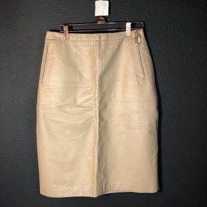 Nine West Tan Leather Skirt Size 4
